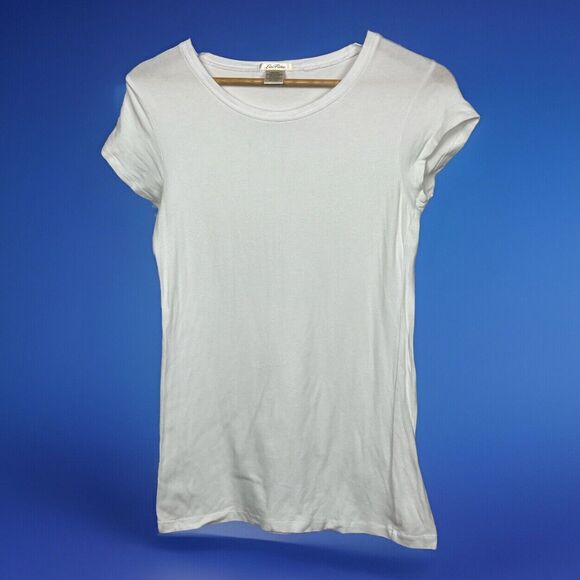 Lot 2 Top Vintage Y2K T Shirt La Fine Short Sleeve Long Stretch White Pink Large - Picture 2 of 6